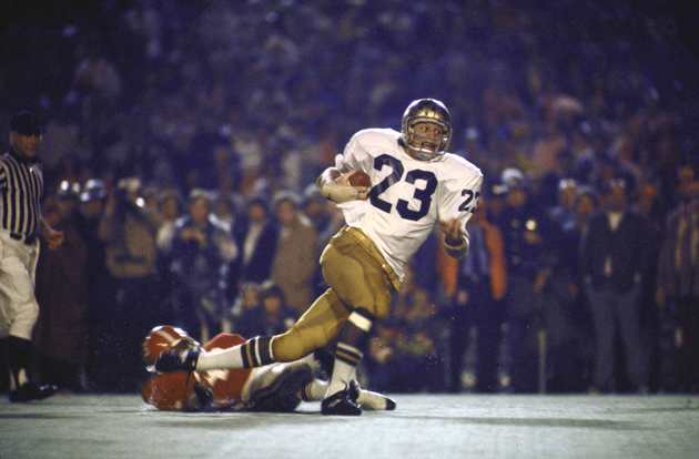 Notre Dame Art Best (23) rushing vs Alabama at the Sugar Bowl.